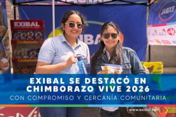 Stand de Exibal durante Chimborazo Vive 2026 en San Francisco de Pisín